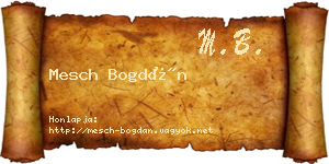 Mesch Bogdán névjegykártya